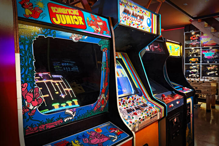 Vintage Steel Supercade 80s Video Game & Pinball Arcade